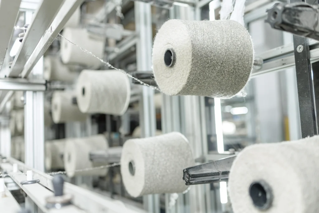 Digital ERP system tracking garment production output for efficient supply chain management.